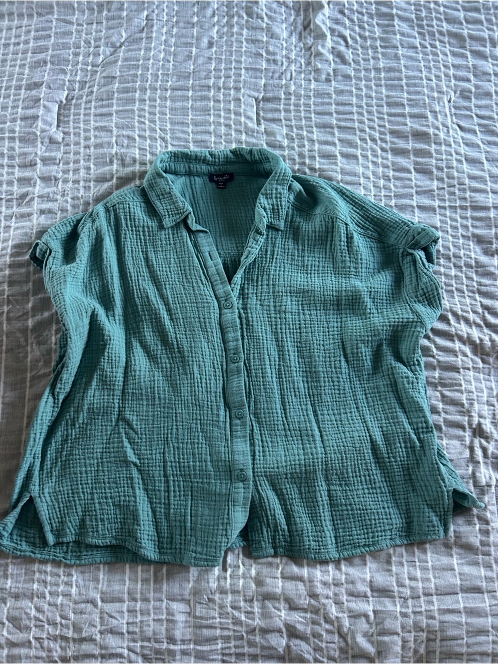 Splendid gauze button up